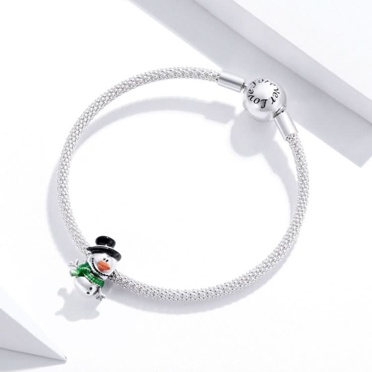 S925 Sterling Silver Snowman Beads DIY Bracelet Necklace Accessories Reluova