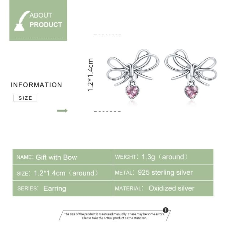 S925 Sterling Silver Bowknot Gift Women Earrings Reluova