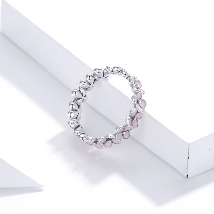 S925 Sterling Silver Pink Wreath Women Ring My Store