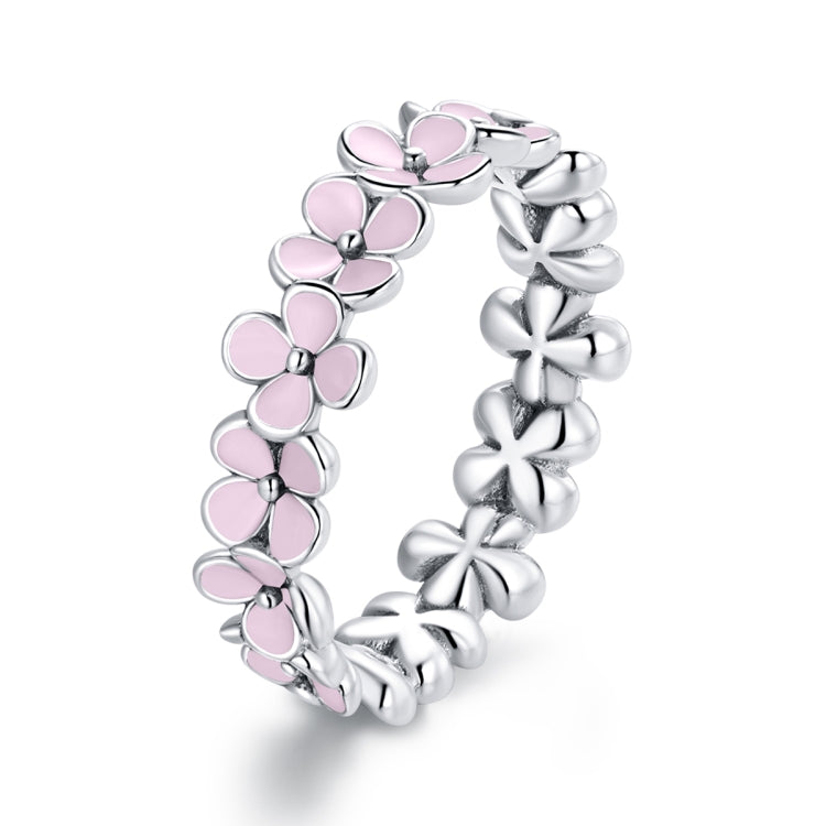 S925 Sterling Silver Pink Wreath Women Ring My Store