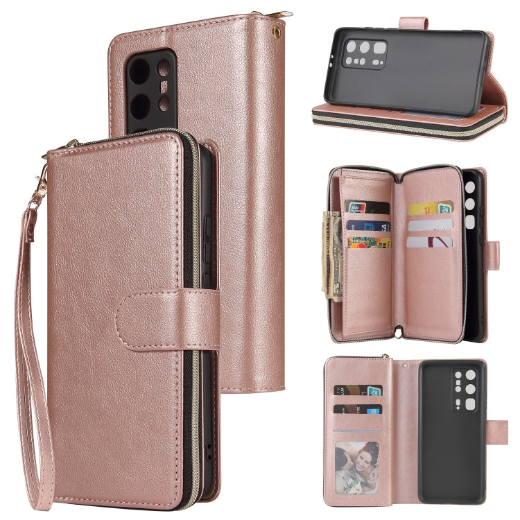 Zipper Wallet Bag Horizontal Flip PU Leather Case with Holder & 9 Card Slots & Wallet & Lanyard & Photo Frame, Series 2