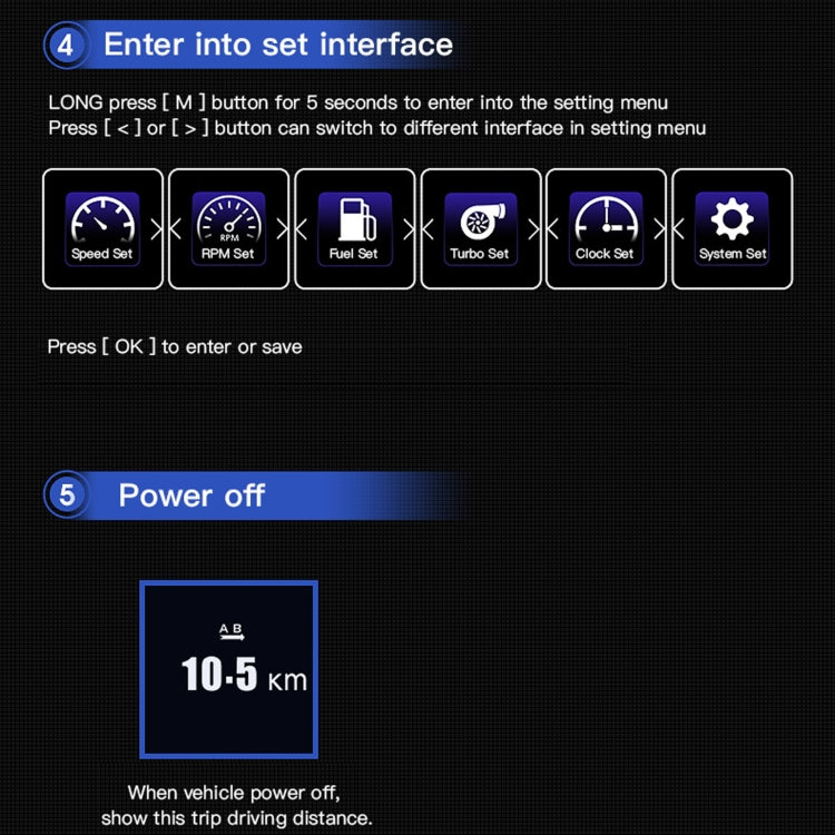 AP-1 Car HUD Head-up Display OBD GPS Driving Computer Code Table