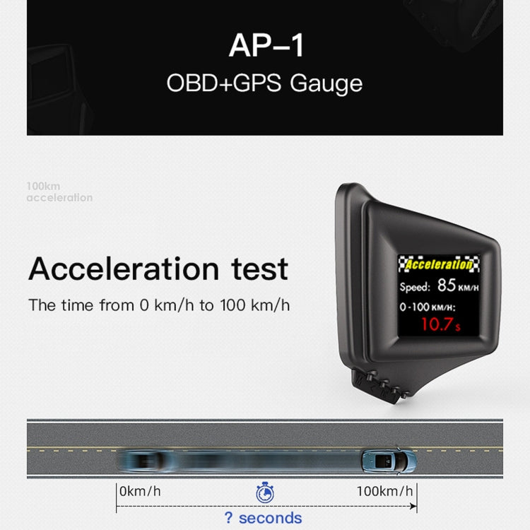 AP-1 Car HUD Head-up Display OBD GPS Driving Computer Code Table