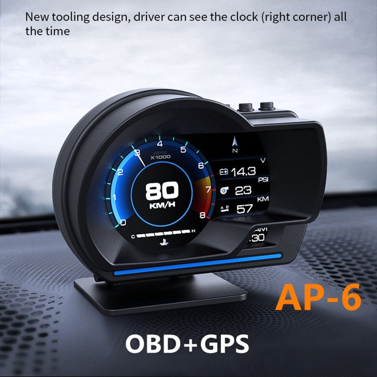 AP-6 Car HUD Head-up Display OBD GPS Driving Computer Code Table