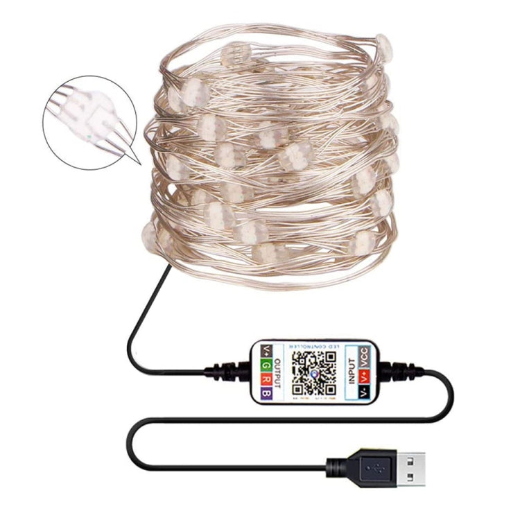 RGB USB  LED Copper Wire Light String Holiday Decoration Light String Bluetooth Mobile APP Control My Store