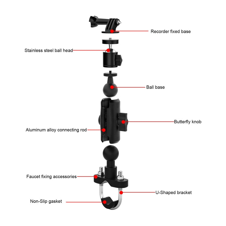 CS-1190A2 Motorcycle Bike Action Camera Recorder Mobile Phone Fixing Bracket Holder, Handlebar Version ÎҵÄÉ̵ê