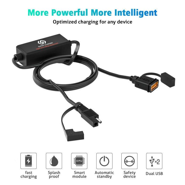 WUPP CS-1186B1 Motorcycle SAE Single USB Port Fast Charging Charger ÎҵÄÉ̵ê