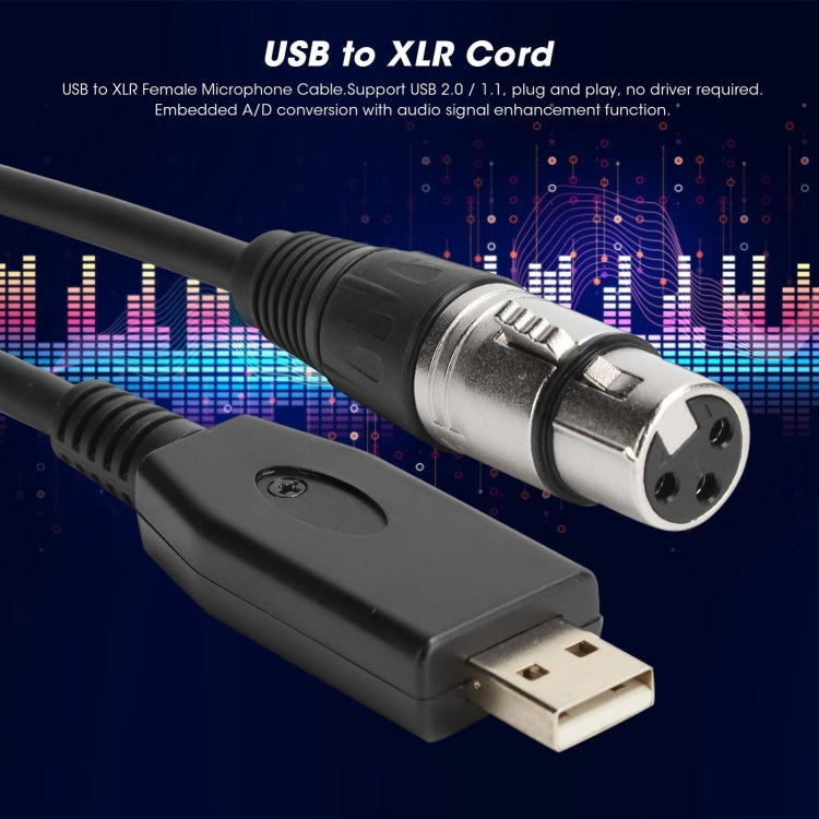 US18 USB to XLR Female Microphone Recording Cable Reluova