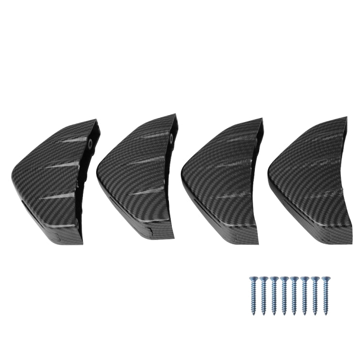 4 PCS Carbon Texture Car General Shark Fin Rear Spoiler Bumper Chassis Decoration ÎҵÄÉ̵ê