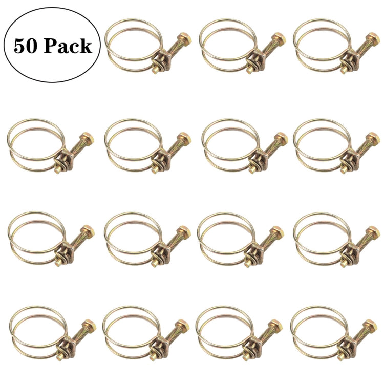 50 PCS M29 Adjustable Color Galvanized Iron Double Wire Hose Clamps ÎҵÄÉ̵ê