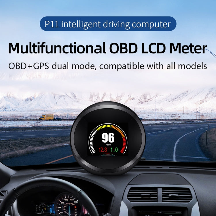 P11 OBD2 + GPS Mode Car HUD Head-up Display Water Temperature / Vehicle Speed / Voltage / Fuel Consumption Display, Speed Alarm ÎҵÄÉ̵ê