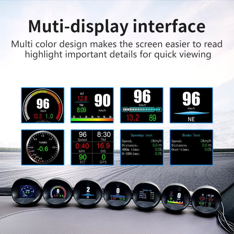 P11 OBD2 + GPS Mode Car HUD Head-up Display Water Temperature / Vehicle Speed / Voltage / Fuel Consumption Display, Speed Alarm ÎҵÄÉ̵ê