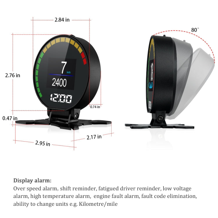 P15 OBD2 Car HUD Head-up Display Water Temperature / Vehicle Speed / Voltage ÎҵÄÉ̵ê