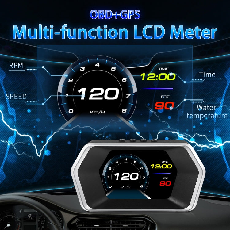 P17 Car HUD Head-up Display GPS Speed Meter Car OBD2 Fault Elimination Code ÎҵÄÉ̵ê