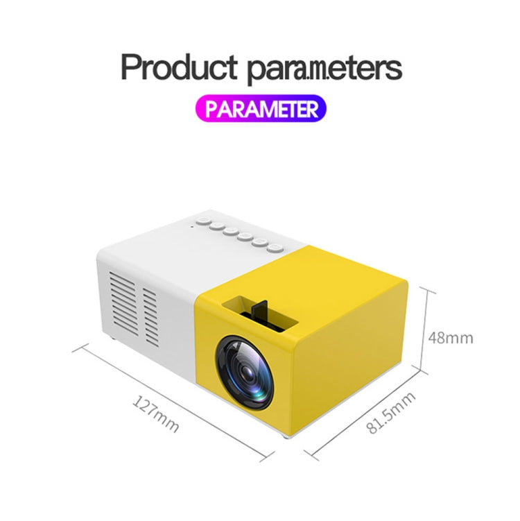 J9 1920x1080P 15 ANSI Portable Home Theater Mini LED HD Digital Projector, Basic Version,