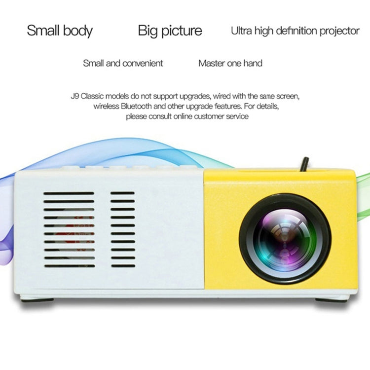 J9 1920x1080P 15 ANSI Portable Home Theater Mini LED HD Digital Projector, Basic Version, Reluova