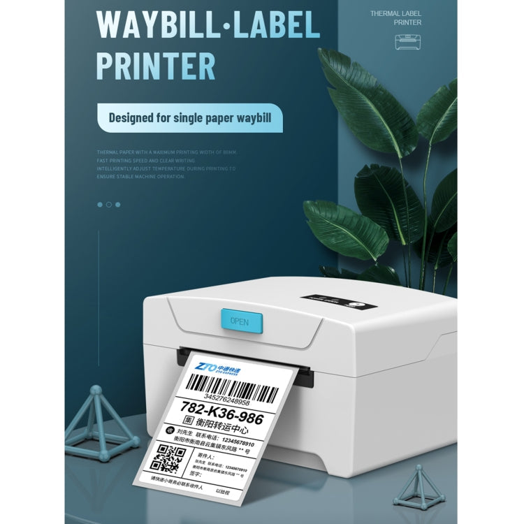 76x130 Single Paper Waybill Express Bill Label Printer, USB + Bluetooth Version, Reluova