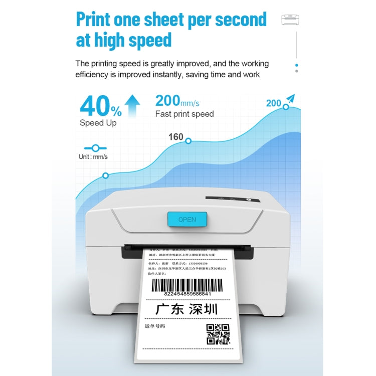 ZJ-8600 76x130 Single Paper Waybill Express Bill Label Printer, Reluova