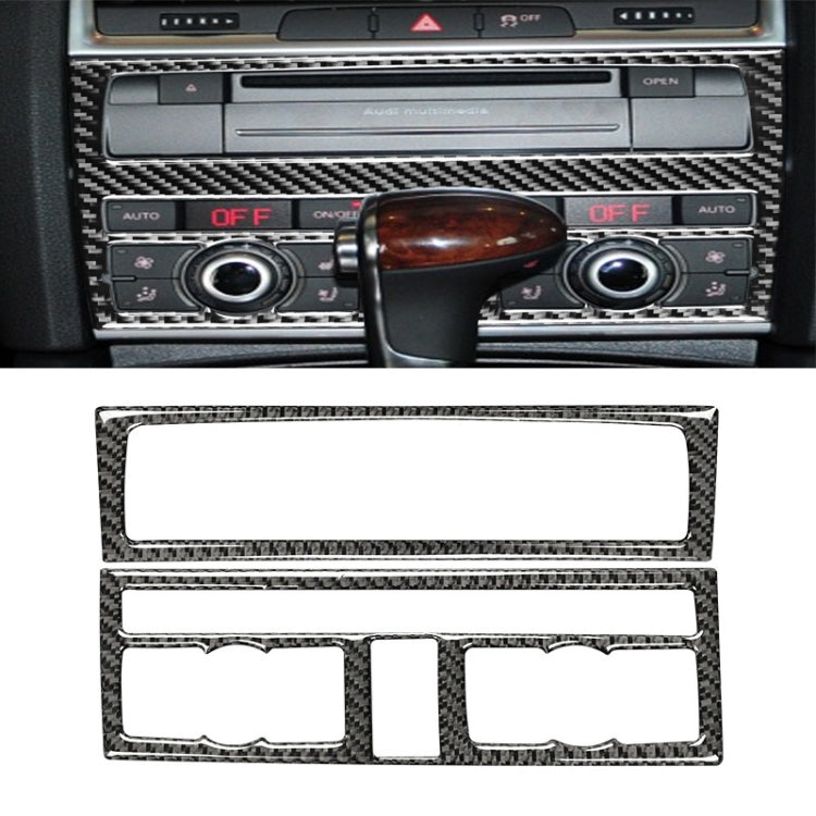 Car Carbon Fiber Air Conditioning Adjustment Panel Decorative Sticker for Audi Q7 2008-2015, Left and Right Drive Universal ÎҵÄÉ̵ê