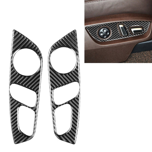 Car Carbon Fiber Seat Adjustment Panel Decorative Sticker for Audi Q7 2008-2015, Left and Right Drive Universal ÎҵÄÉ̵ê