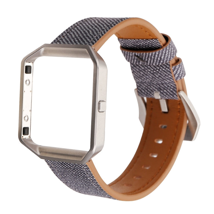 For Fitbit Blaze Cowboy Texture Genuine Leather Replacement Strap Watchband