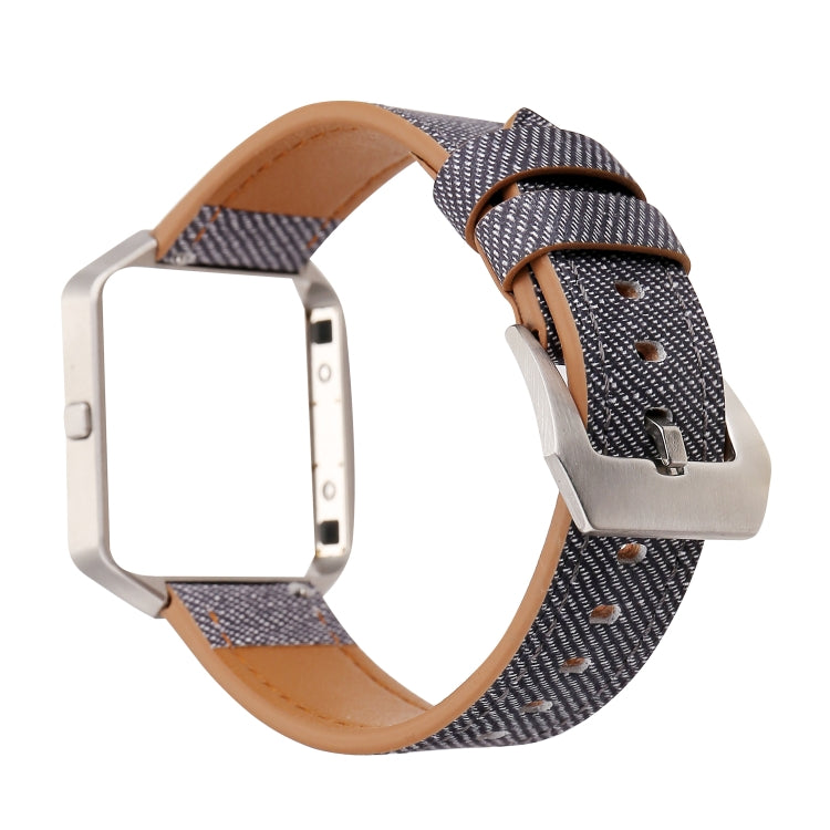 For Fitbit Blaze Cowboy Texture Genuine Leather Replacement Strap Watchband