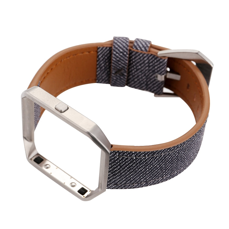 For Fitbit Blaze Cowboy Texture Genuine Leather Replacement Strap Watchband