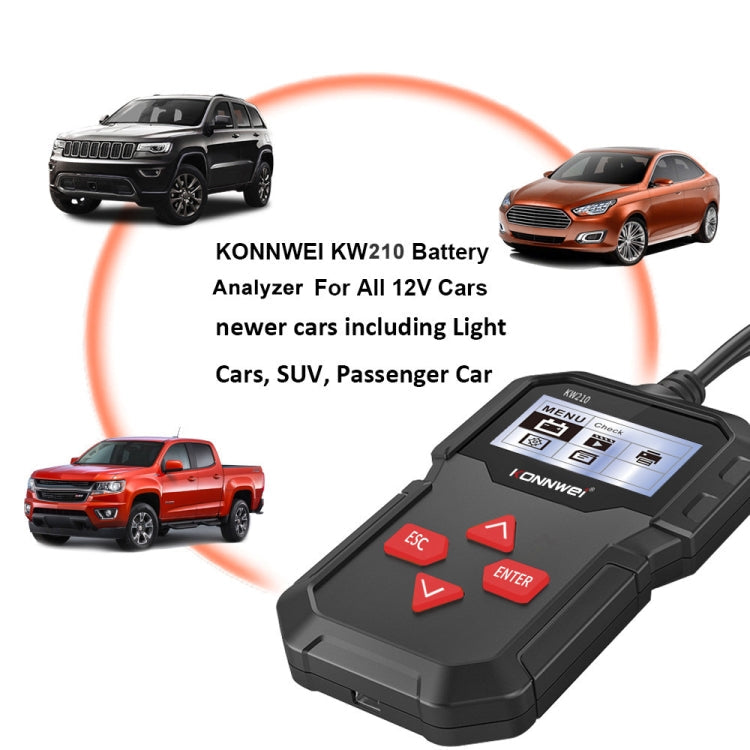 KONNWEI KW210 Car Battery Test Battery Capacity Resistance Battery Detector