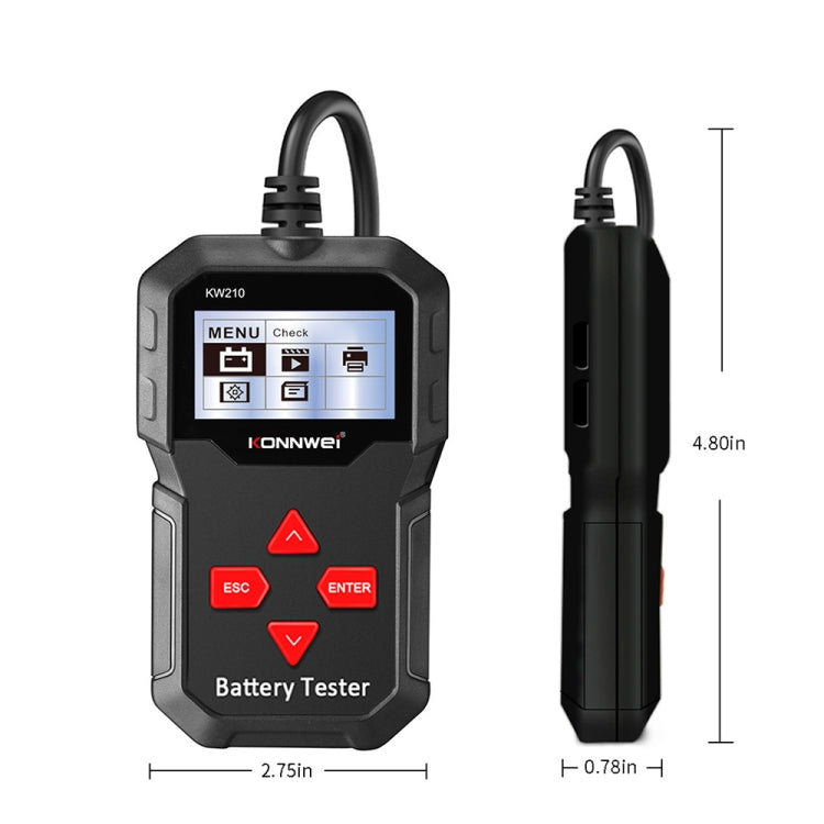 KONNWEI KW210 Car Battery Test Battery Capacity Resistance Battery Detector