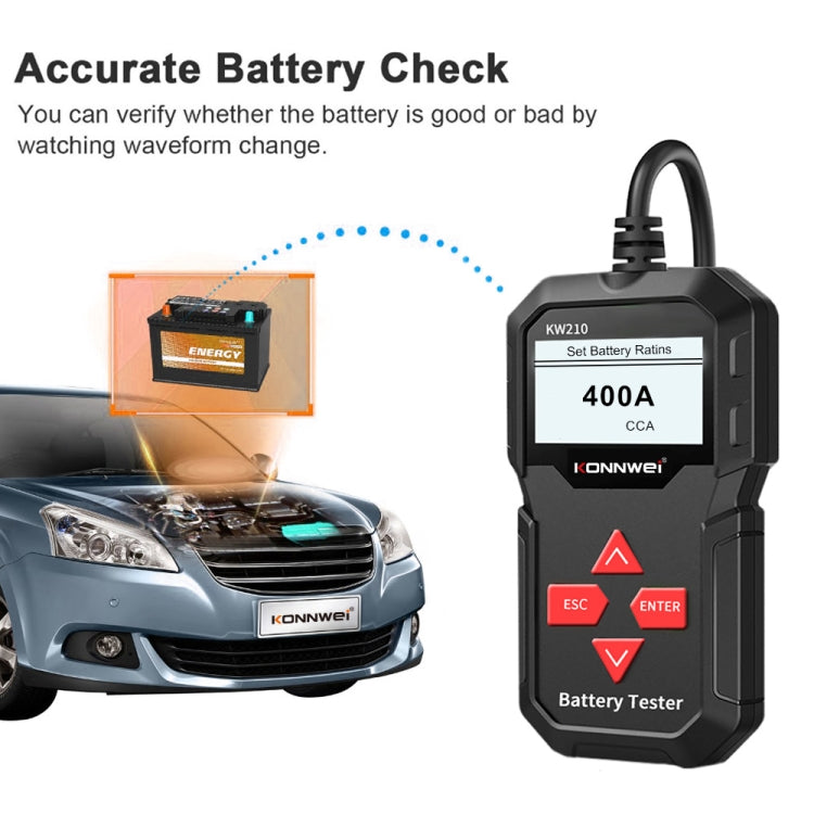 KONNWEI KW210 Car Battery Test Battery Capacity Resistance Battery Detector