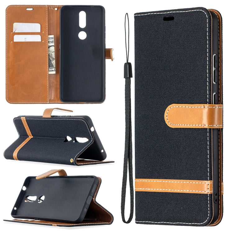 Color Matching Denim Texture Leather Case with Holder & Card Slots & Wallet & Lanyard, Series 2