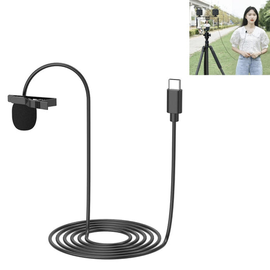 YELANGU MY2-C Type-C Interface Live Broadcast Interview Mobile Phone Lavalier Microphone, Length: 1.5m