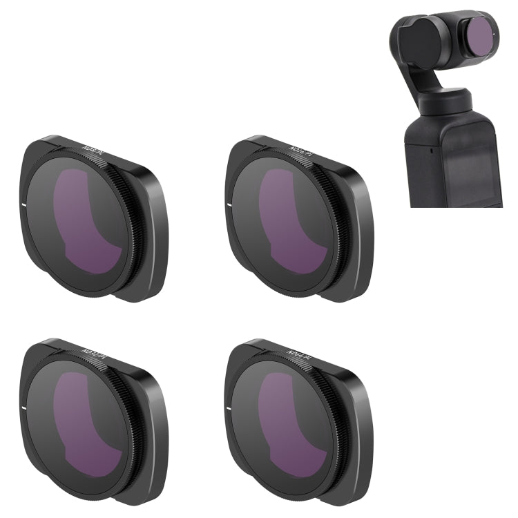 STARTRC 1108493 4 In 1 ND8PL + ND16PL + ND32PL + ND64PL Adjustable Lens Filter Set for DJI OSMO Pocket 2