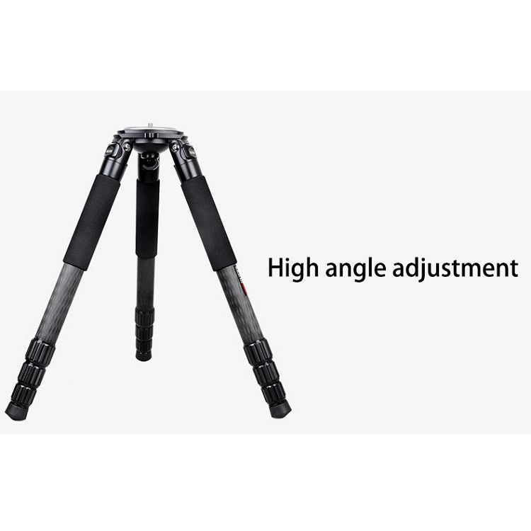 BEXIN ST424C Rugged Camcorder Photographic Carbon Fiber Big Tripod, Max Tube: 40mm