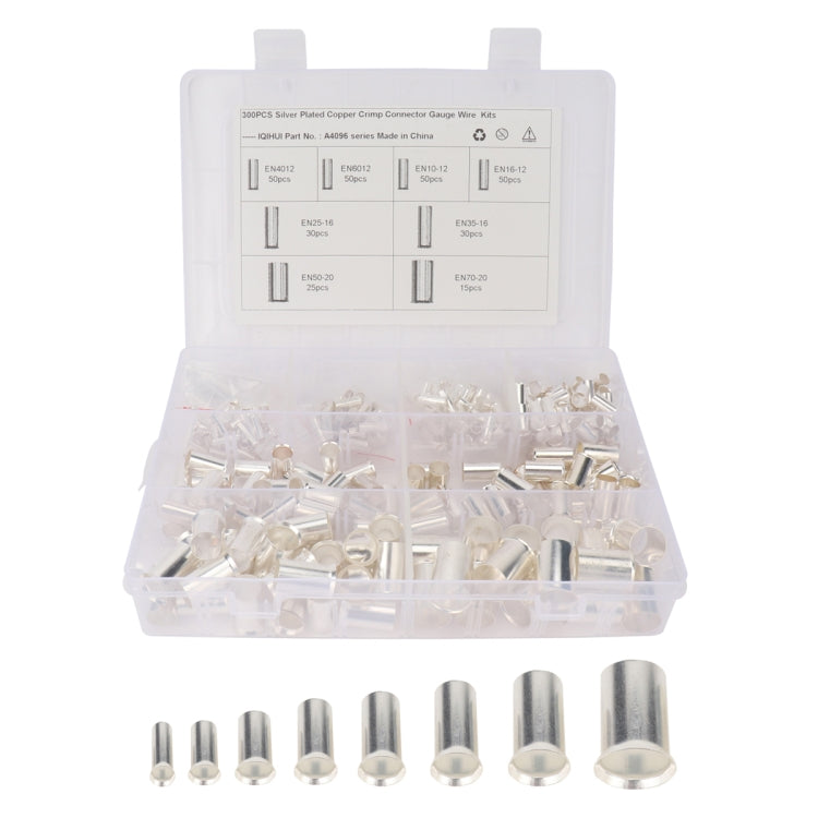 300 PCS 8 Specifications Non Insulated Ferrules Pin Cord End Kit EN Series-Reluova