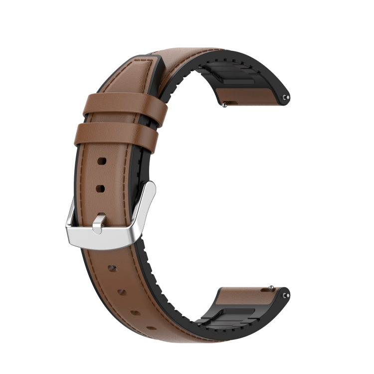 22mm Silicone Leather Replacement Strap Watchband for Samsung Galaxy Watch 3 45mm-Reluova