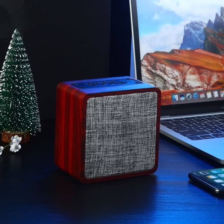 Q4 Wooden Fabric Bluetooth Speaker, Support TF Card & 3.5mm AUX