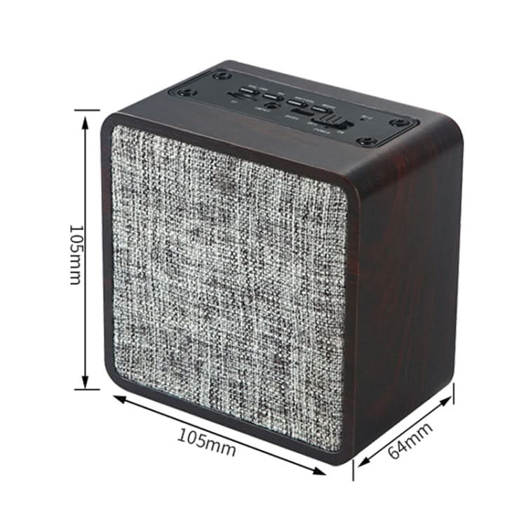 Q4 Wooden Fabric Bluetooth Speaker, Support TF Card & 3.5mm AUX