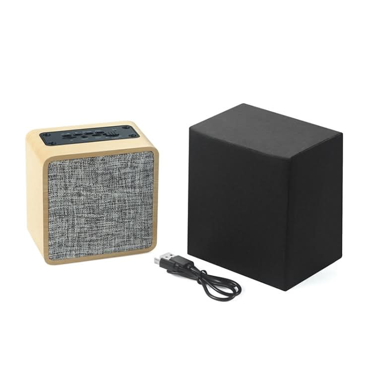 Q4 Wooden Fabric Bluetooth Speaker, Support TF Card & 3.5mm AUX