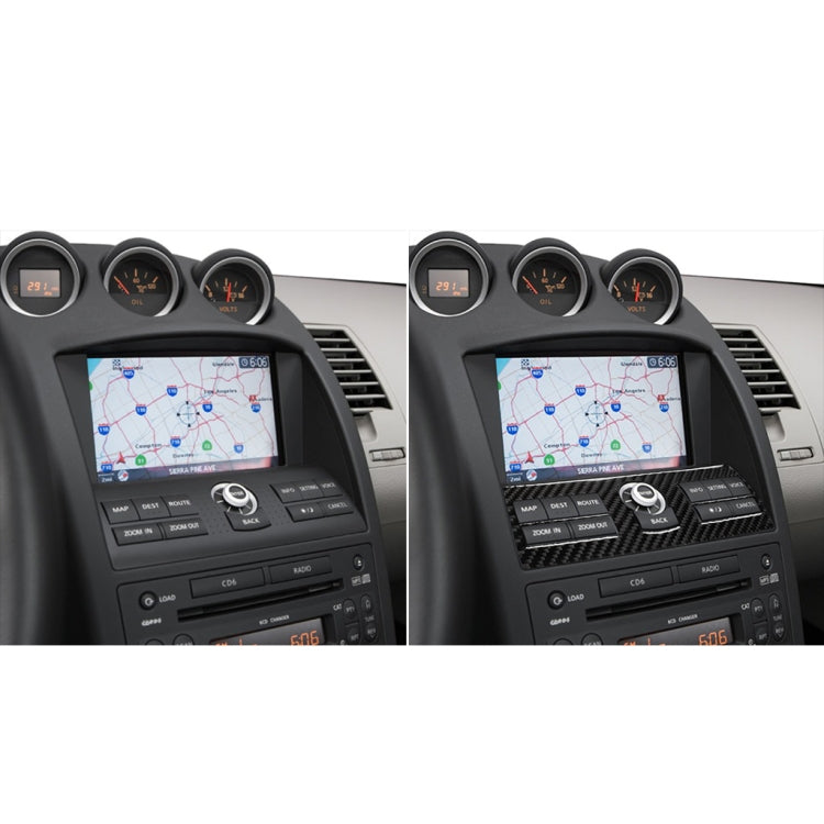 Car Carbon Fiber Navigation System Control Decorative Sticker for Nissan 350z 2006-2009