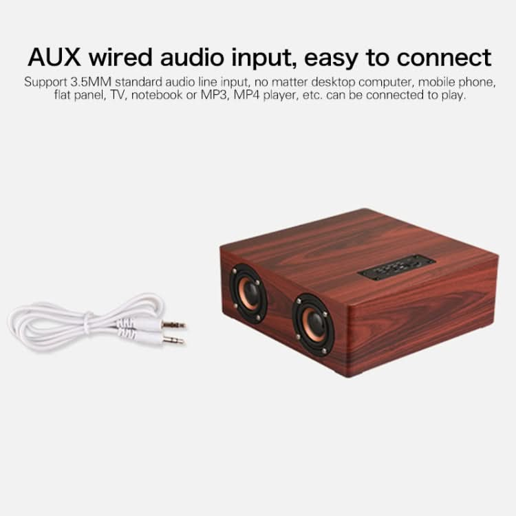 Q5 Wooden Bluetooth Speaker, Support TF Card & 3.5mm AUX