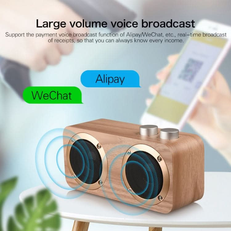 Q7 Subwoofer Wooden Bluetooth Speaker, Support TF Card & U Disk & 3.5mm AUX