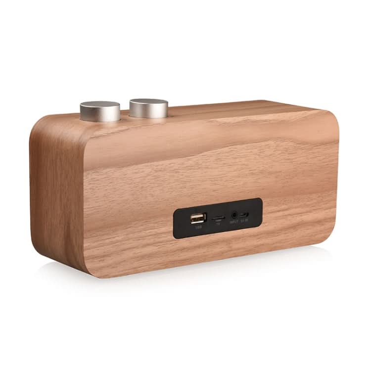 Q7 Subwoofer Wooden Bluetooth Speaker, Support TF Card & U Disk & 3.5mm AUX