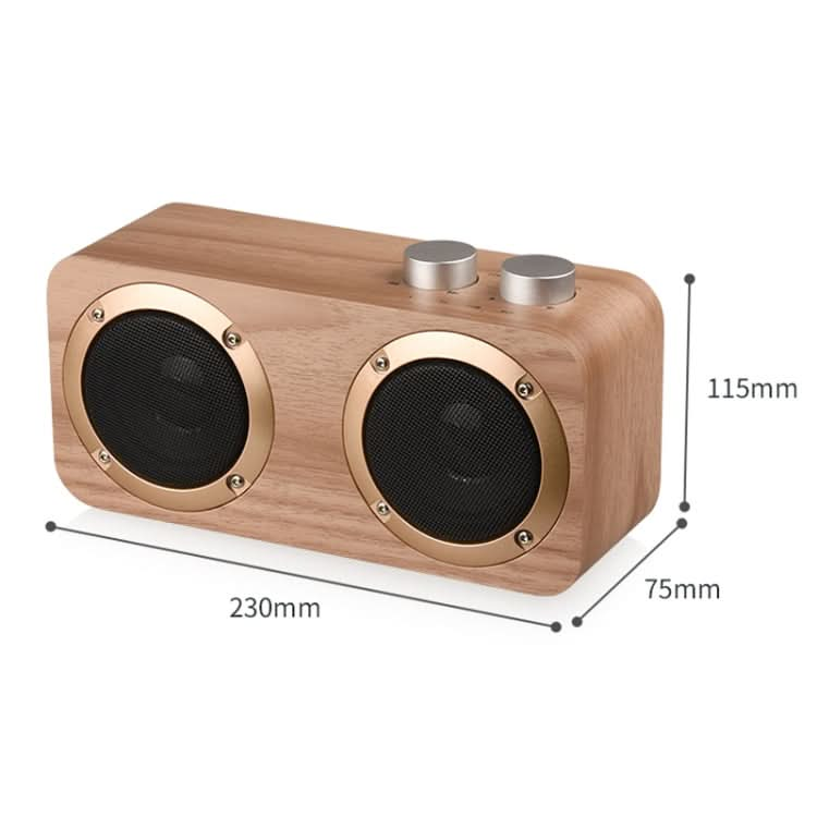 Q7 Subwoofer Wooden Bluetooth Speaker, Support TF Card & U Disk & 3.5mm AUX