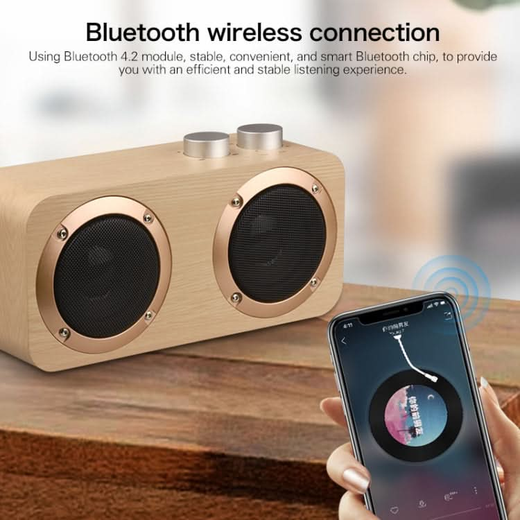 Q7 Subwoofer Wooden Bluetooth Speaker, Support TF Card & U Disk & 3.5mm AUX