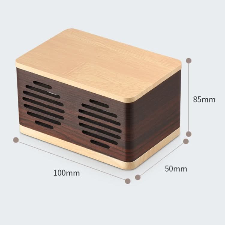 D70 QI Standard Subwoofer Wooden Bluetooth 4.2 Speaker, Support TF Card & 3.5mm AUX