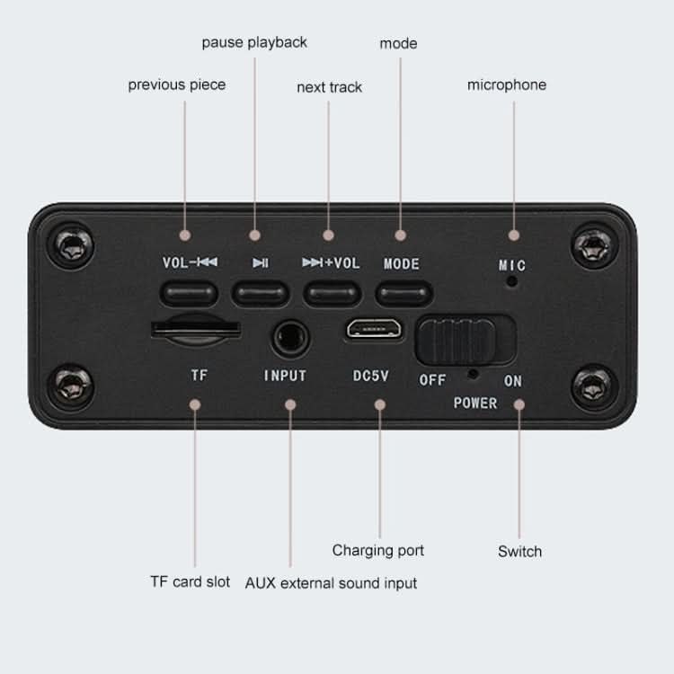 D70 QI Standard Subwoofer Wooden Bluetooth 4.2 Speaker, Support TF Card & 3.5mm AUX