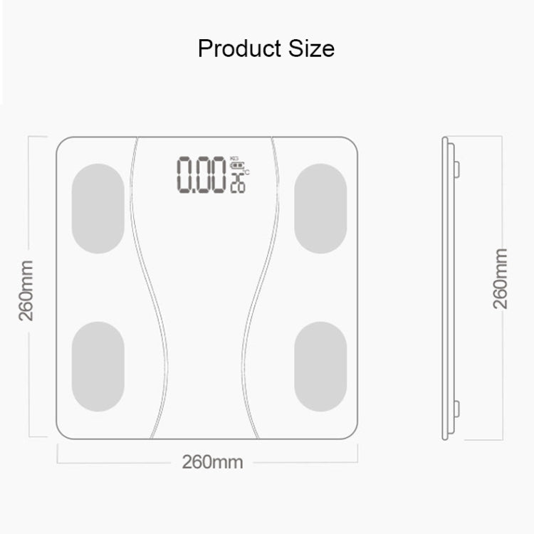 Household Smart Body Fat Electronic Weighing Scale, Battery Version