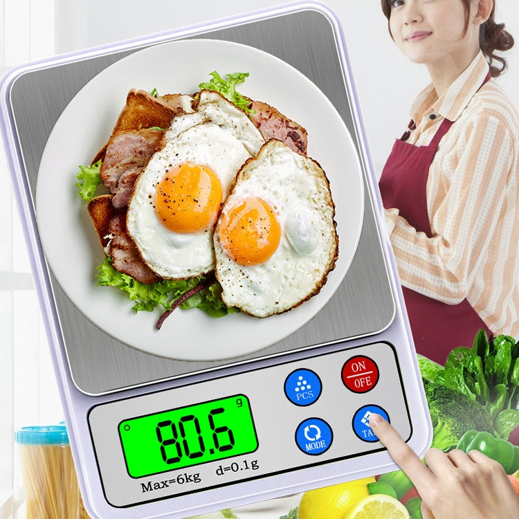 MH-555 6Kg x 0.1g High Accuracy Digital Electronic Portable Kitchen Scale Balance Device with 2.2 inch LCD Screen My Store