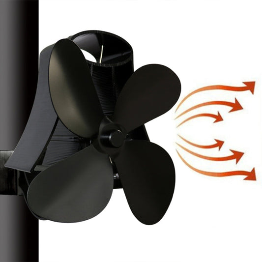 YL-105 4-Blade Aluminum Heat Powered Fireplace Stove Fan My Store